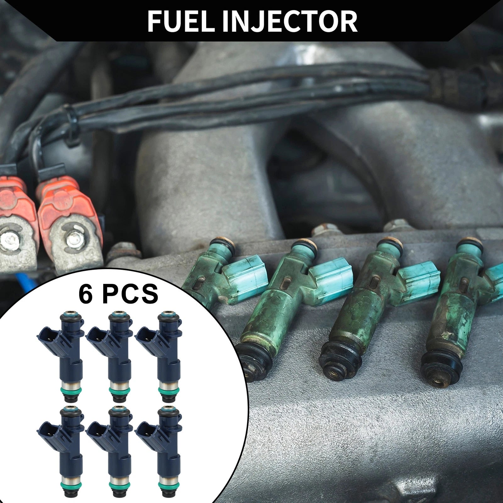 Set of 6 Fuel Injectors for Honda Accord (2008–2017) No.16450R70A01