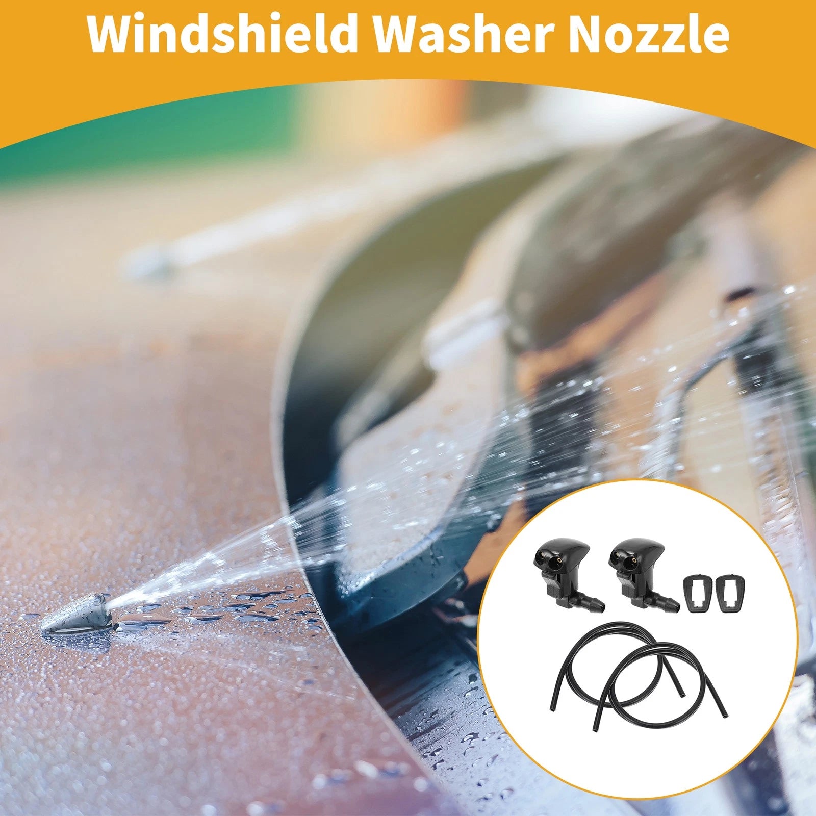 Windshield Washer Nozzle Kit 2X for Toyota RAV4 (No. 8538112050)