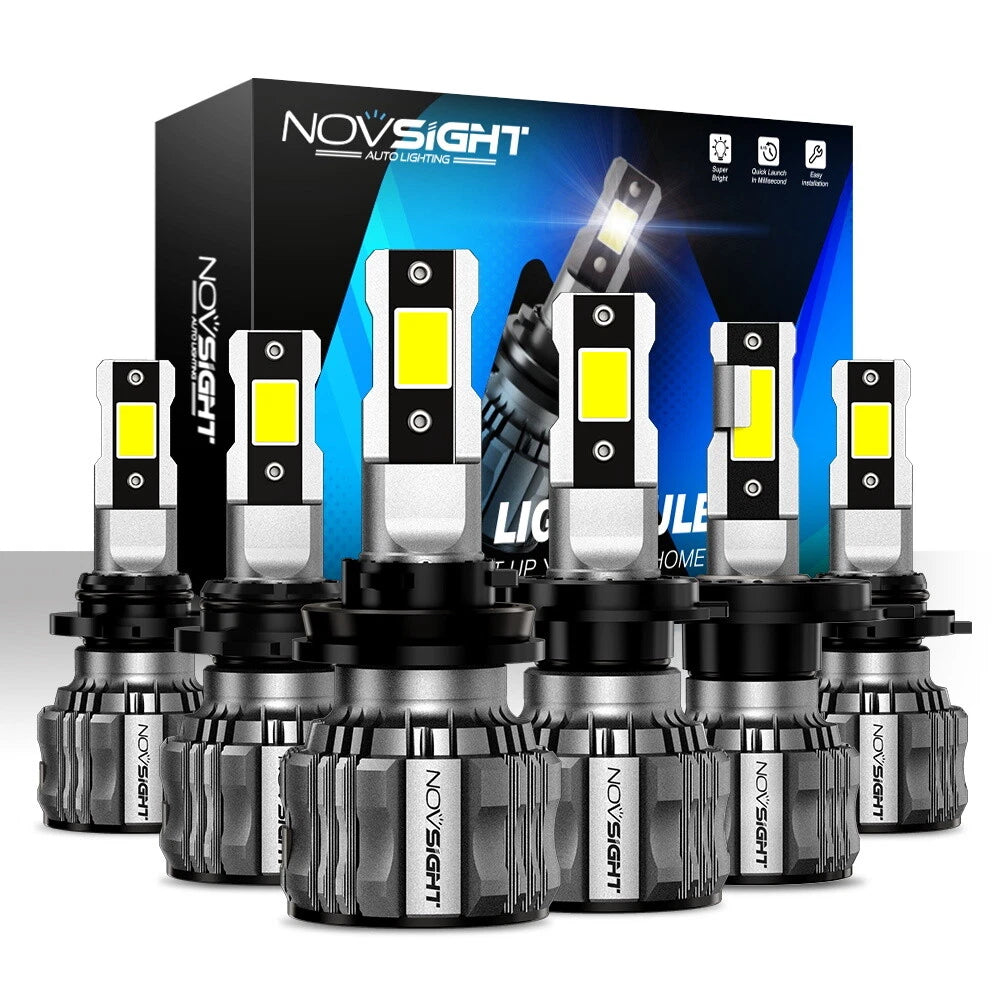 2X LED Headlight Bulbs H4 H11 H13 9005 9006 for