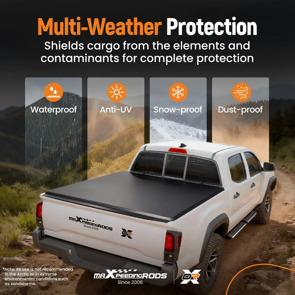 5ft Soft Roll Up Tonneau Cover for Ford Ranger (2019-2026) with LED Lamp