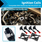 8Pcs Ignition Coils 3 Pins for Honda Jazz GD GE2 GE3 Civic ES ET (2001–2011)
