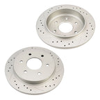 Rear Drilled Slotted Zinc Coated Brake Rotors for Nissan Titan (2004–2015)