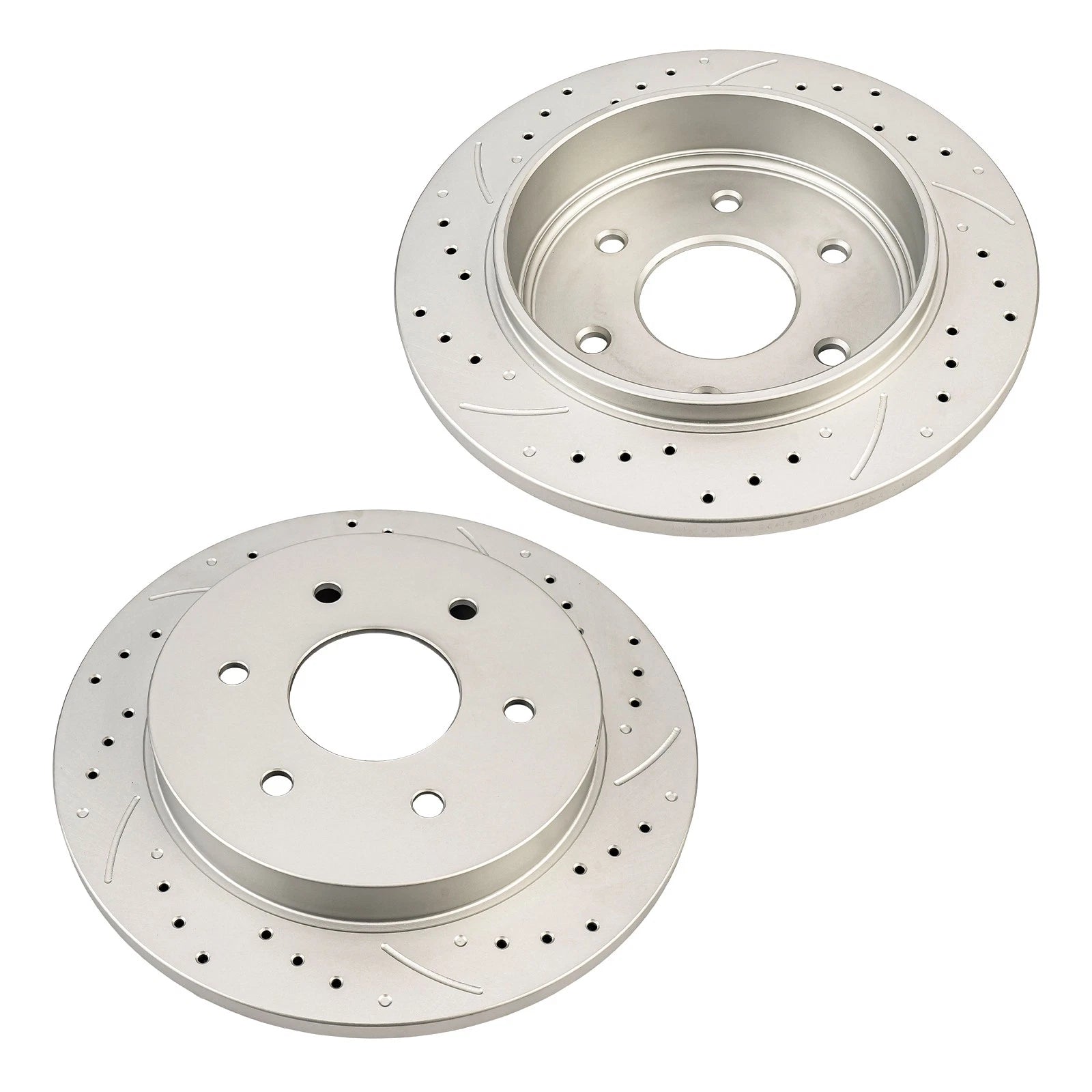 Rear Drilled Slotted Zinc Coated Brake Rotors for Nissan Titan (2004–2015)