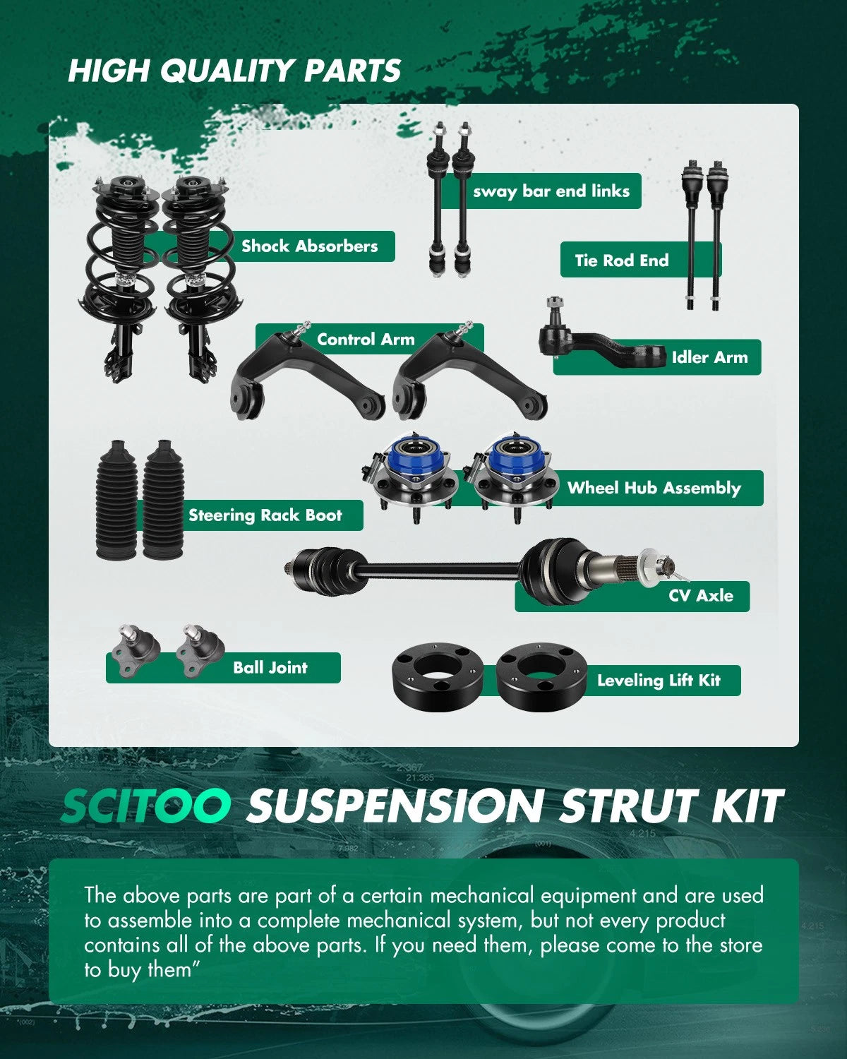 Front Struts w/ Coil Spring & Lower Control Arm for Dodge Charger (2006–2010)