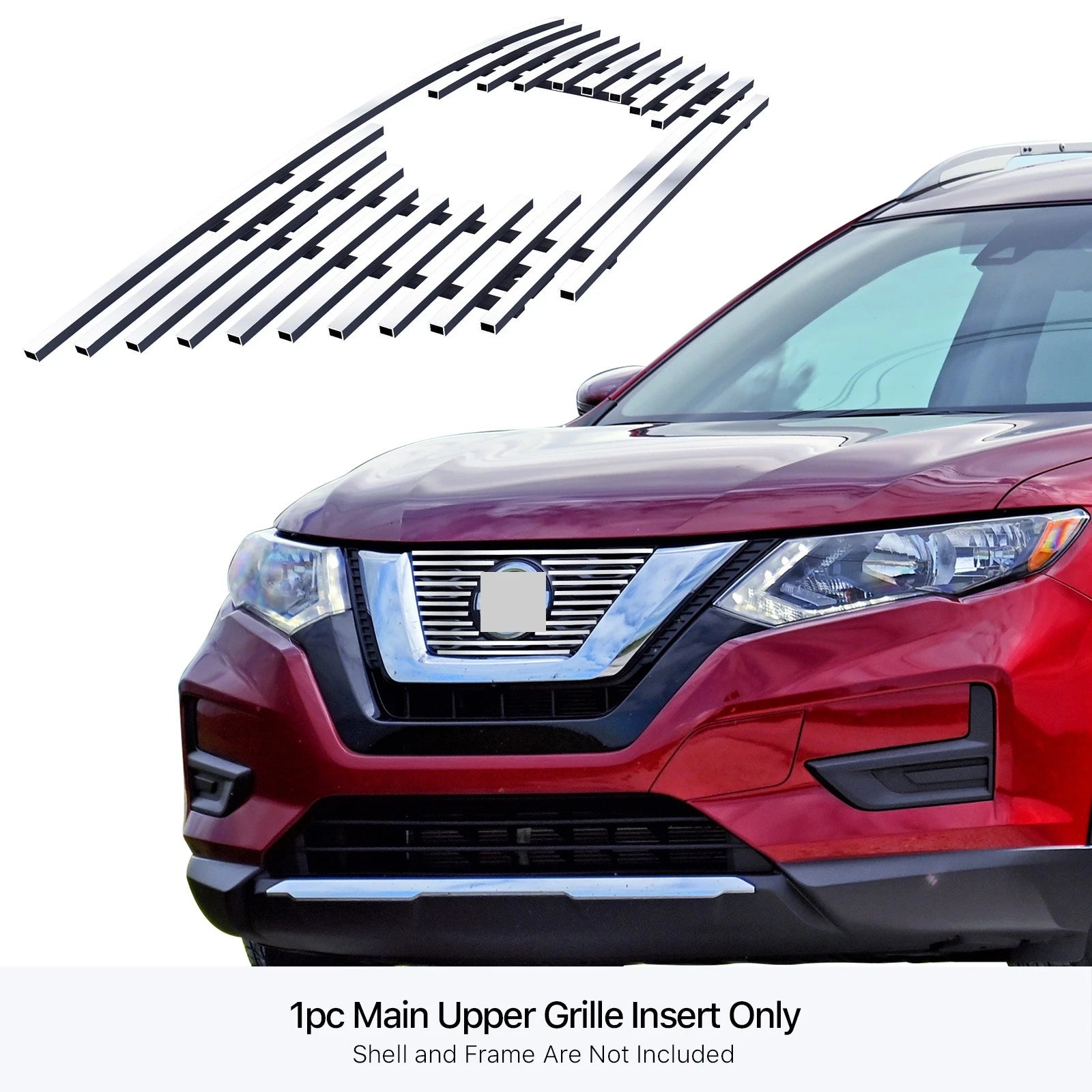 Upper Stainless Steel Chrome Billet Grille Insert for Nissan Rogue (2017-2020)
