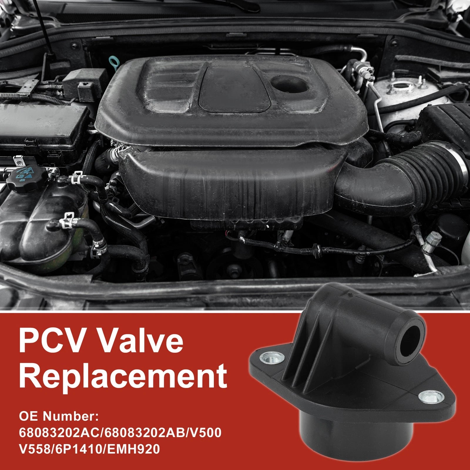 PCV Valve for Dodge Challenger, Ram, Jeep, Chrysler (No. 68083202AC)