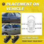 2X Black Exterior Door Handles for Nissan Sentra (2000–2006)