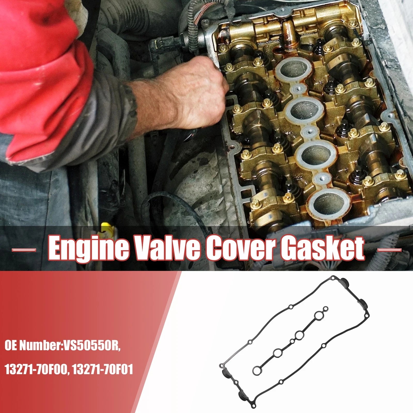 Set of 1 Engine Valve Cover Gasket for Nissan 240SX (1989–1998) VS50550R