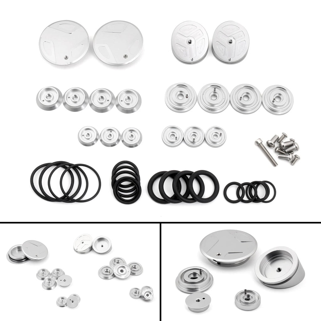 Silver Frame Hole Caps for BMW R 1200 GS ADV LC (2014–2015)