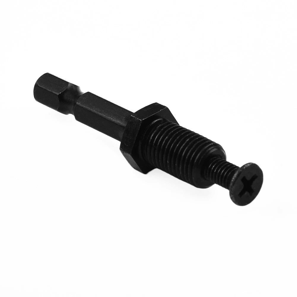 1/4 Hex Shank Steel Adapter to 3/8-24UNF Male Thread for Drill Bit Chuck