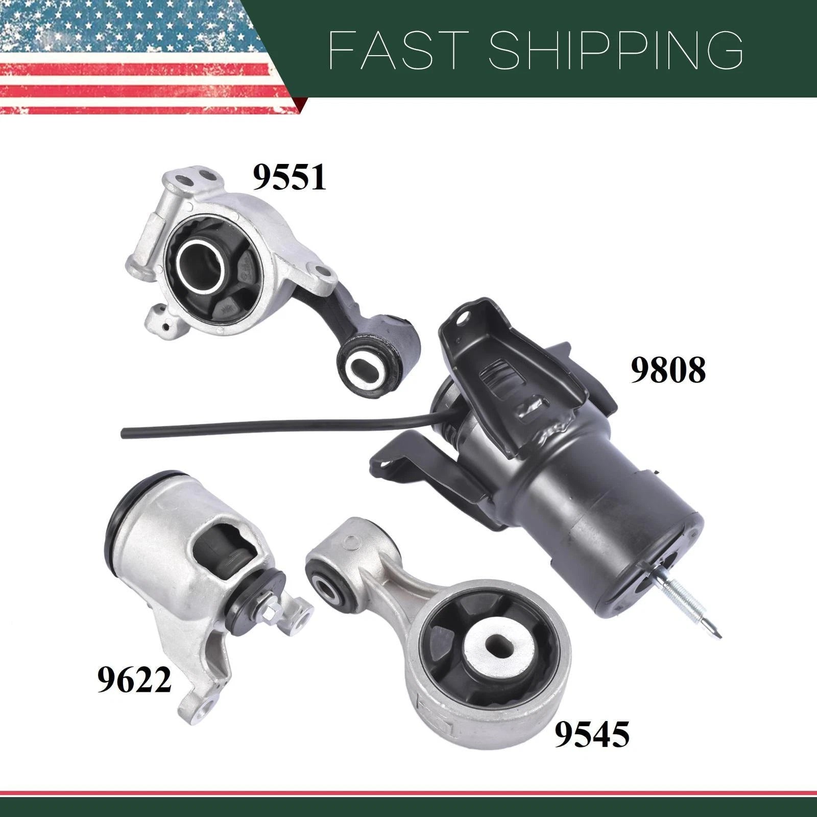Set of 4 Engine Motor Torque Strut Mounts for Nissan Maxima Altima (2007-2012)