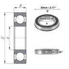 Deep Groove Ball Bearings 6907NR2RS for [Make Model] ([YYYY–YYYY]) 35x55x10mm