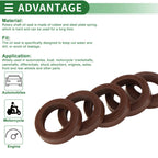 Set of 5 Oil Seal Rotary Shaft Seal FKM Rubber 15x21x4.5mm