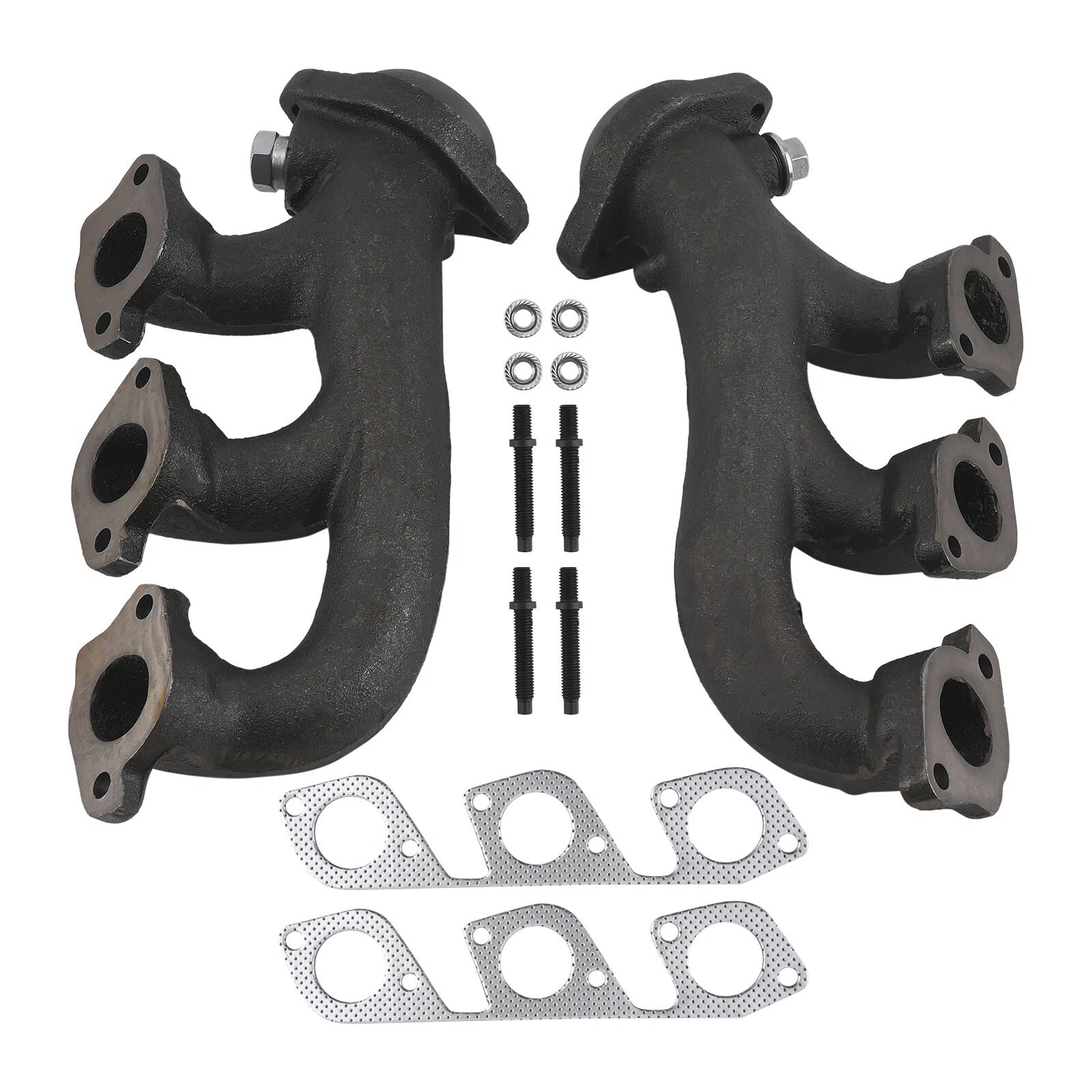 Set of 2 Cast Iron Exhaust Manifolds for Ford E-250 Econoline (1999–2002)