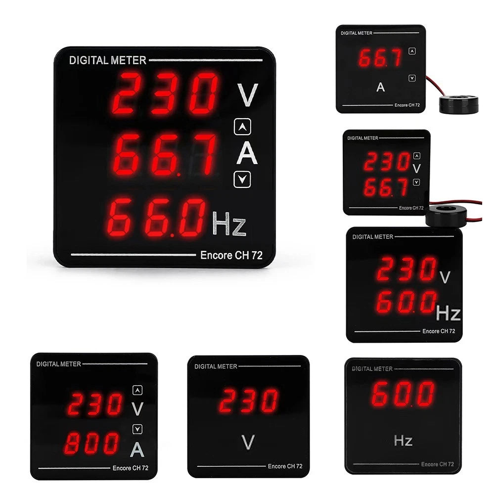 LED Digital Voltage Current Frequency Meter Tester for Motor Equipment