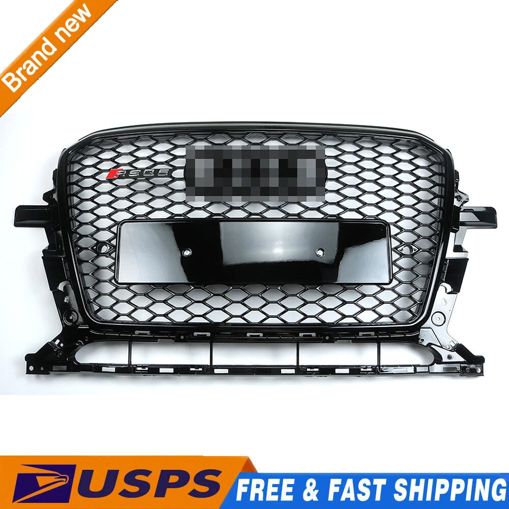 Honeycomb Mesh Sport RSQ5 Style Hex Grill Gloss Black for Audi Q5 (2013–2017)