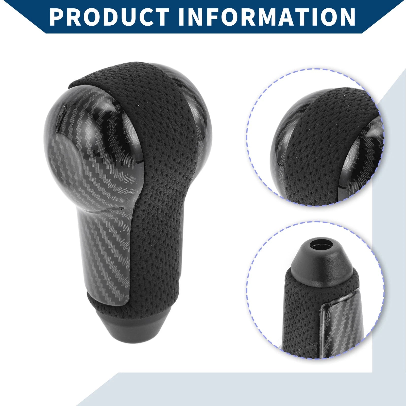 Automatic Gear Shifter Knob for Nissan X-Trail (2007–2013) Faux Leather Black