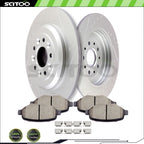 Rear Brake Rotors & Ceramic Pads for Ford Edge Explorer Flex Taurus Lincoln MKT (2007–2020)