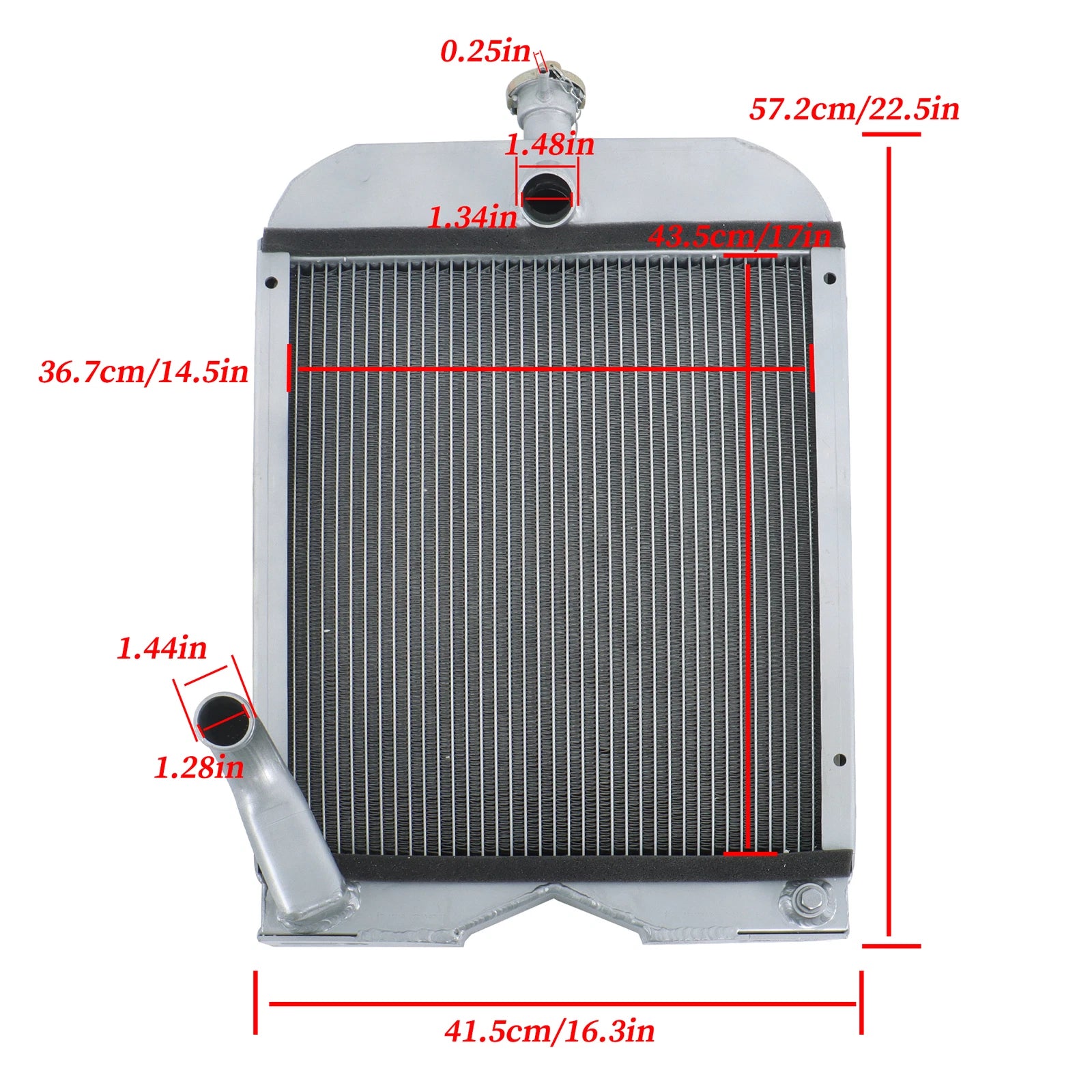 Aluminum Cooling Radiator for Ford Tractor 2N, 8N, 9N (1939–1952)