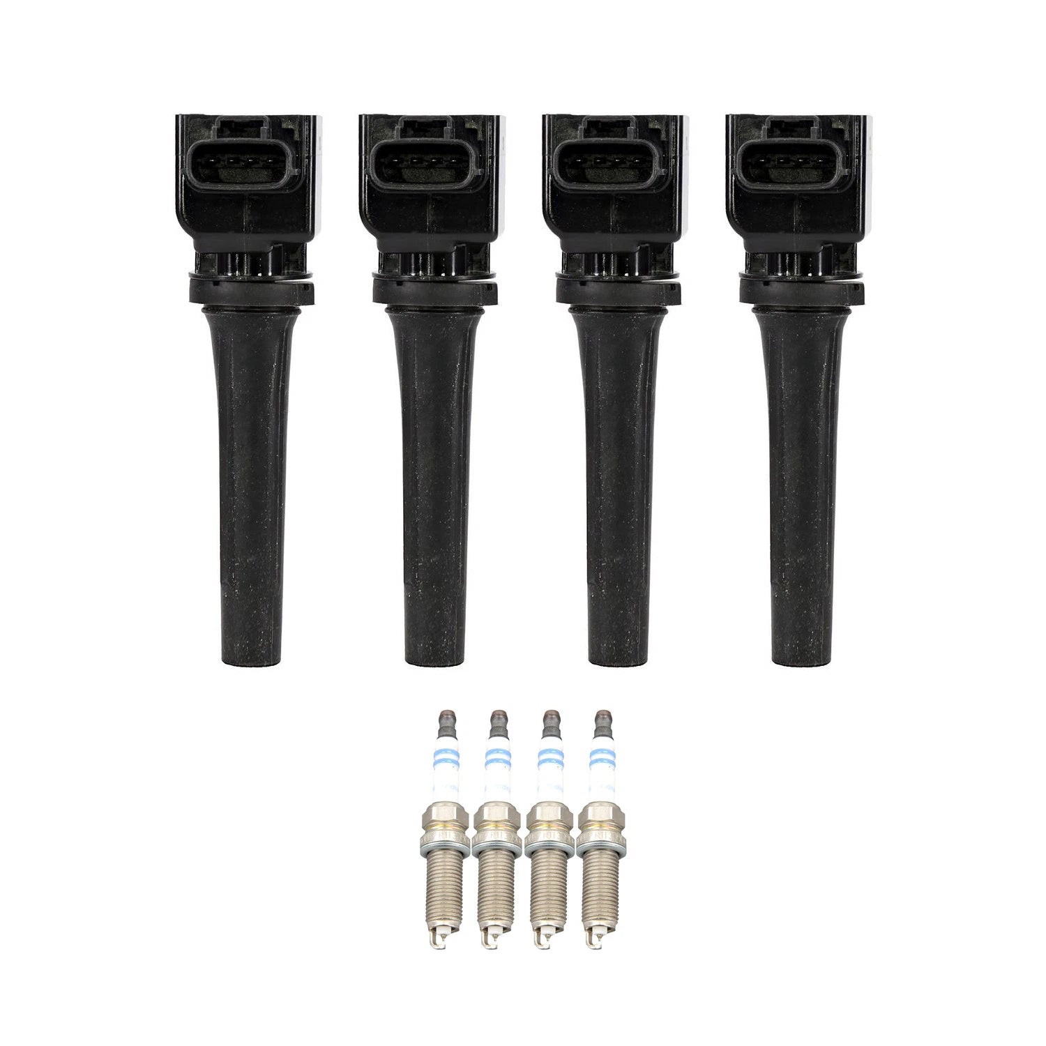 Set of 4 Ignition Coils & Spark Plugs for Mazda 3 6 CX-3 MX-5 Miata