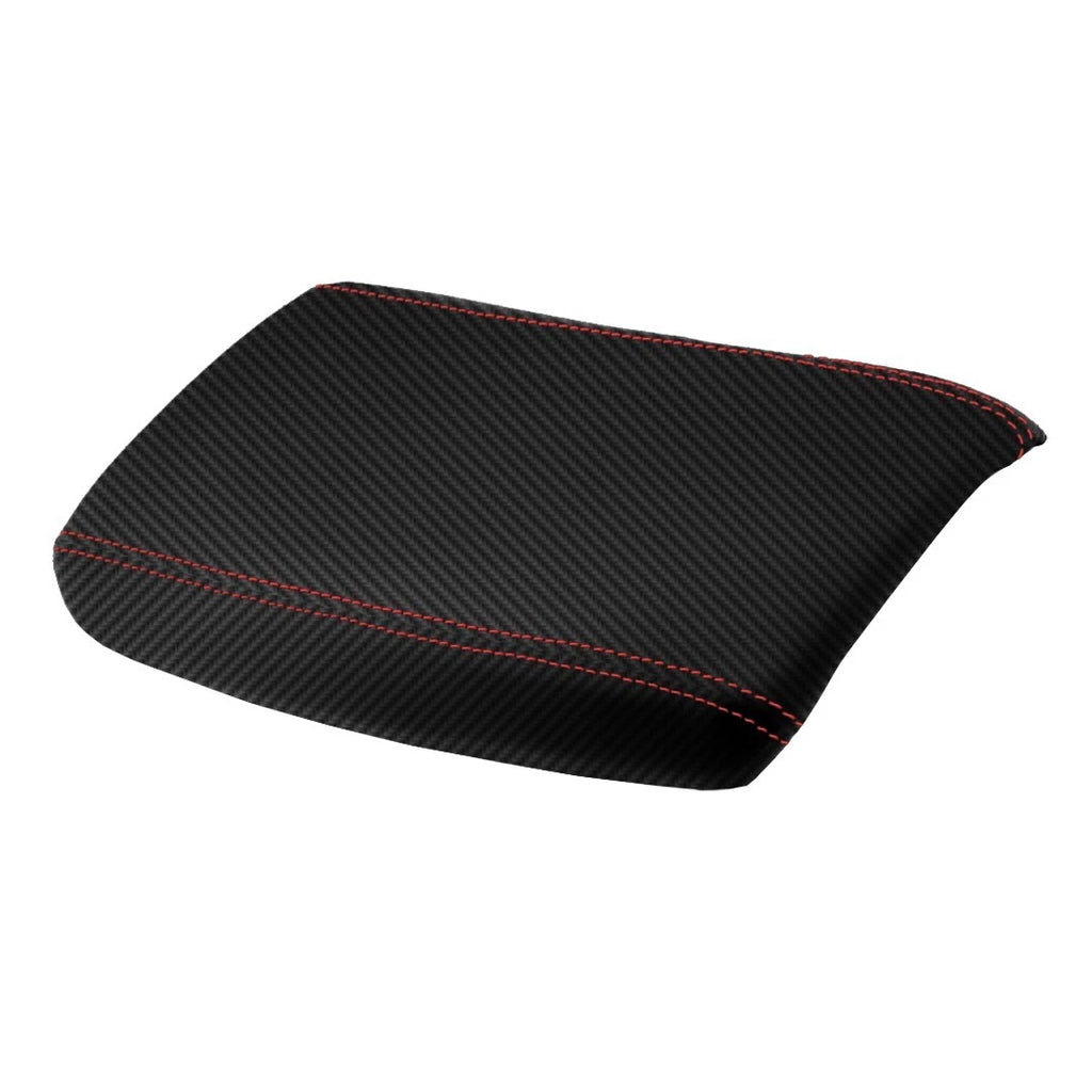 Console Armrest Cover for Corvette C5 (1997–2004) - PVC Carbon Fiber Red Stitch
