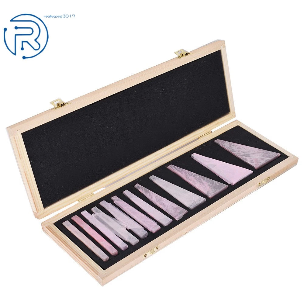 12-Pack Angle Gauge Blocks 1/4 to 30 Degree Precision Steel