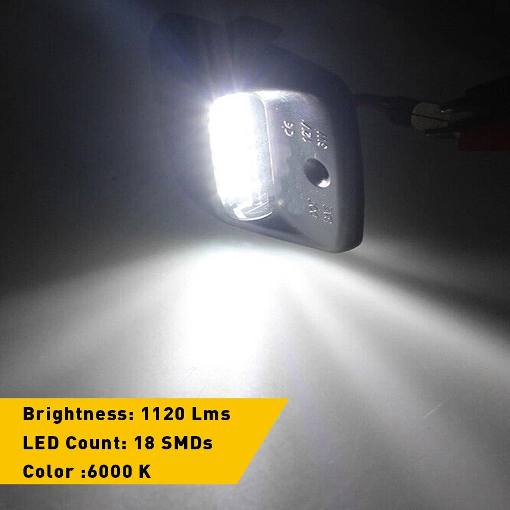 2X LED License Plate Lights for Toyota Tacoma (2005–2015) & Tundra (2000–2013)