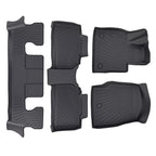All Weather Floor Mats for Ford Explorer (2020–2025) TPE 6-Seat Black