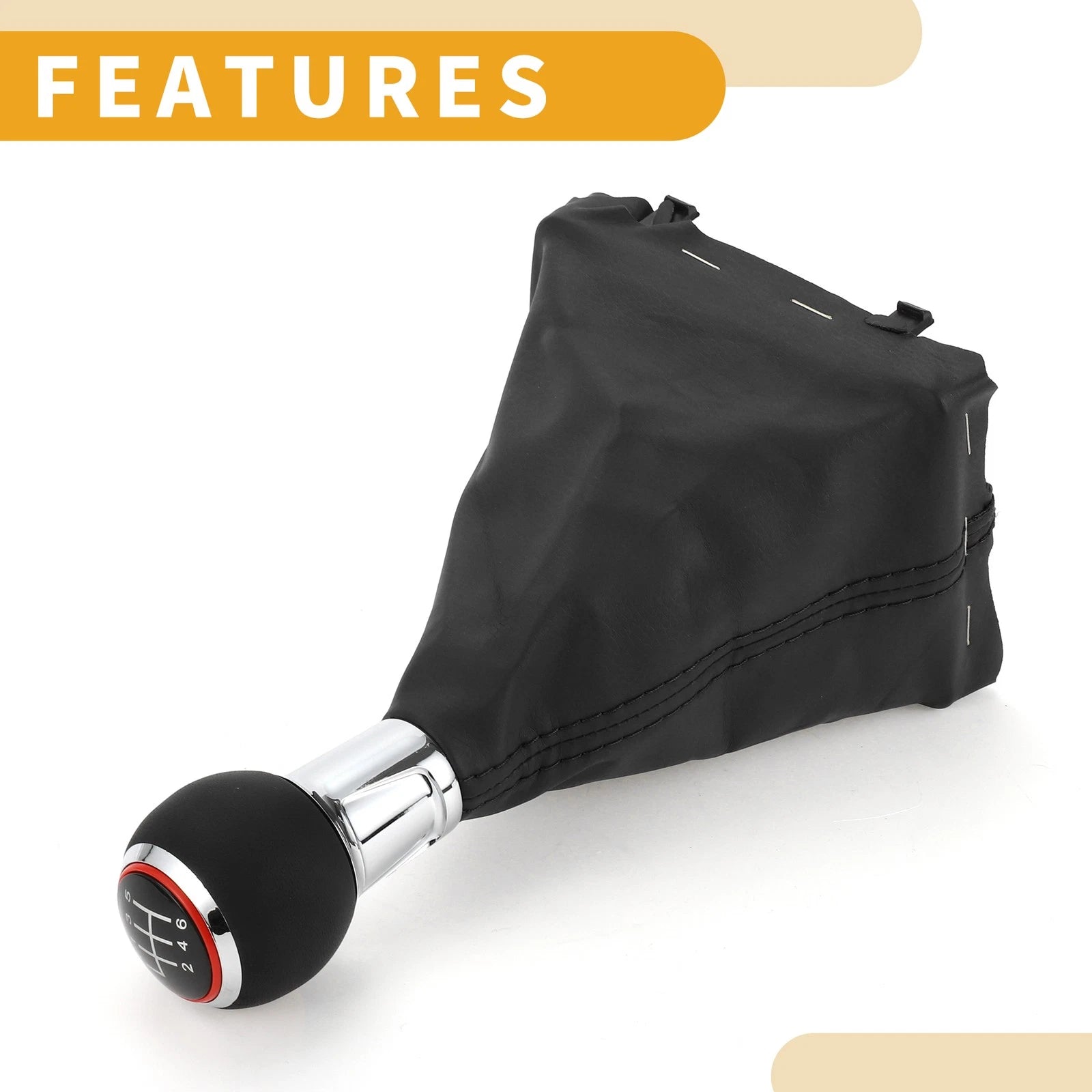 6 Speed Gear Shift Knob with Boot for Audi A3 (2013–2020)