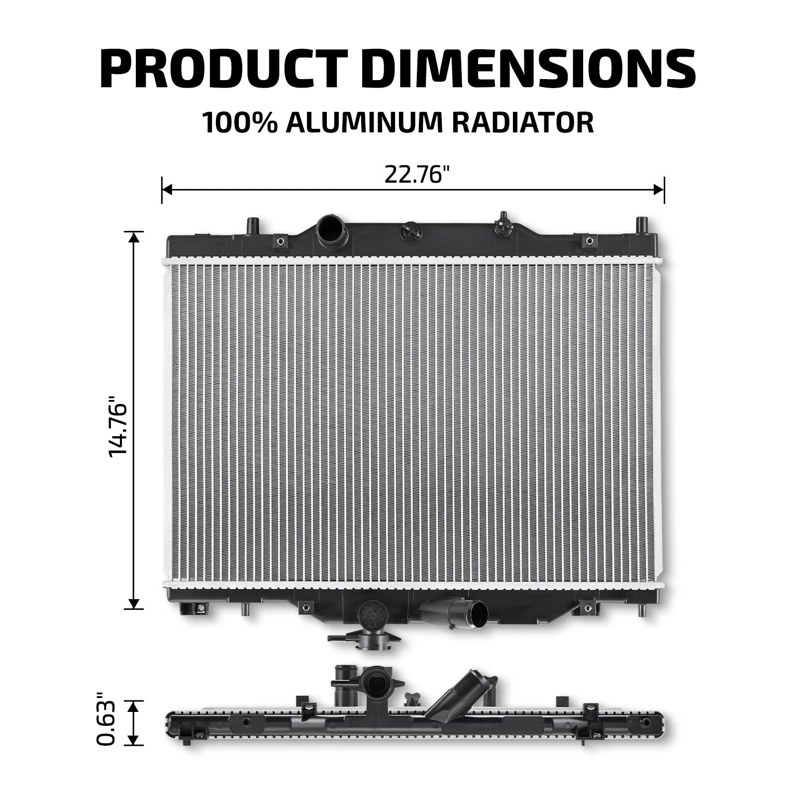 Aluminum Radiator for Mazda CX-3 (2016–2019) CU13585, 13585