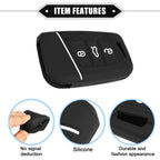Car Key Fob Cover for Volkswagen Passat B8 (2015–2023) 3 Button Silicone Black