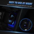 Lighted Whip Rocker Switch 20A/12V 5 Pins Blue LED for UTV ATV Truck Boat