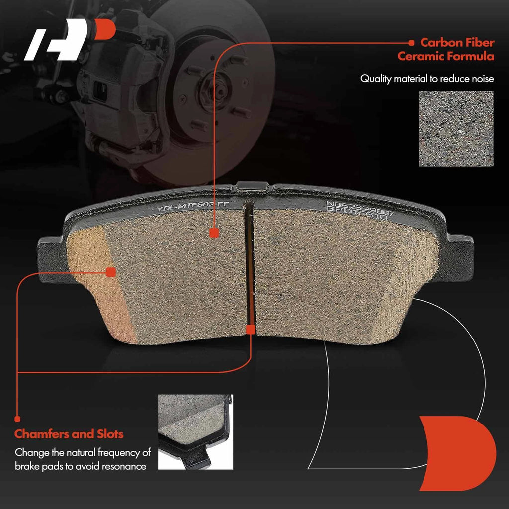 Set of 4 Rear Ceramic Brake Pads for Hyundai Genesis (2010–2016) Kia K900 (2017)