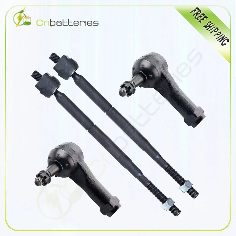 Set of 4 Front Inner Outer Tie Rod End Links for Chevrolet HHR (2006–2011)