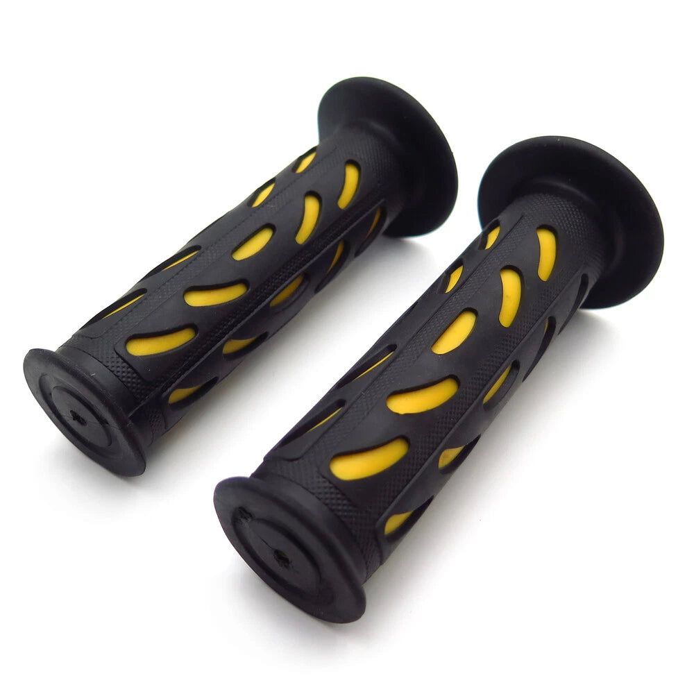 1" Bean Style Engraved Yellow Hand Grips for Honda CBR 600