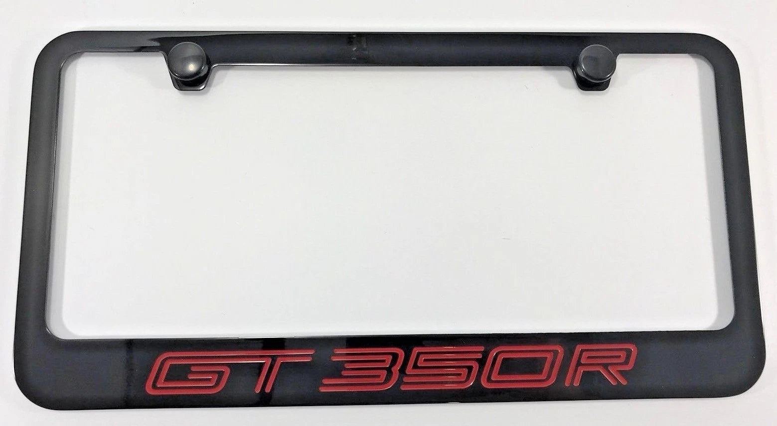 License Plate Frame Metal for Ford Mustang GT350R (Black/Red 2015–2018)