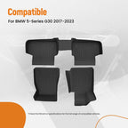 Set of 4 TPE Rubber Carpet Floor Mats for BMW 5-Series G30 (2017–2023)