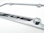 Chrome License Plate Frame with Chevy Corvette Logo for C8 Z06 (2020–2024)