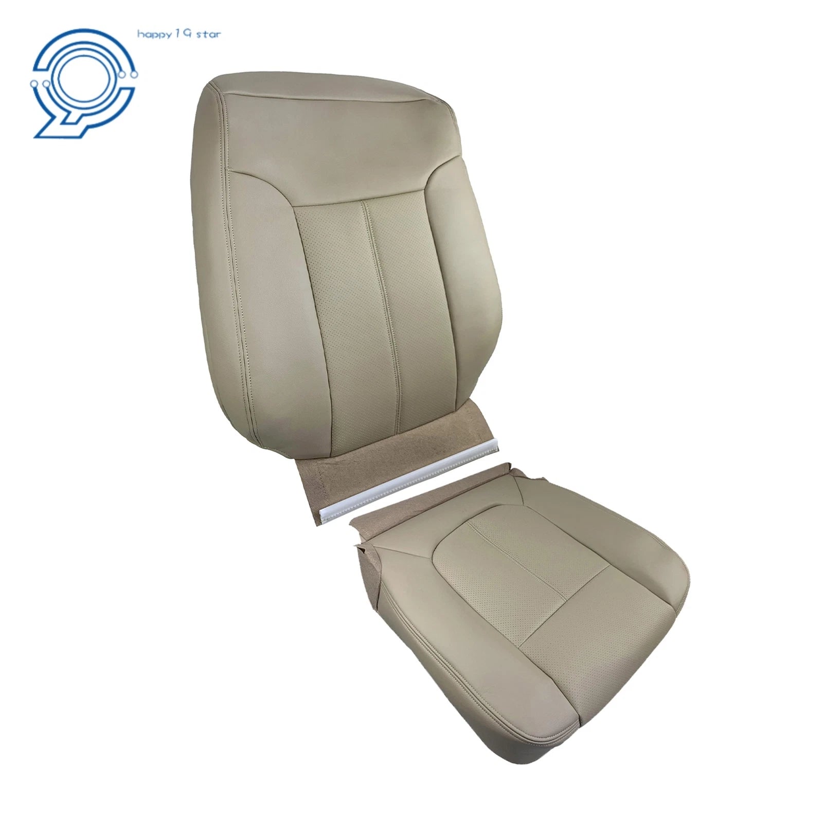 Leather Tan Seat Cover for Ford F250 F350 (2011–2016) Driver Top & Bottom