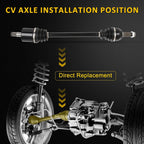 2X Rear CV Axles for Polaris Ranger Crew RZR XP 4 1000 (2017–2018)
