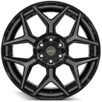 22" Gloss Black Wheel with Brushed Face for 2004-2012 Chevy Colorado
