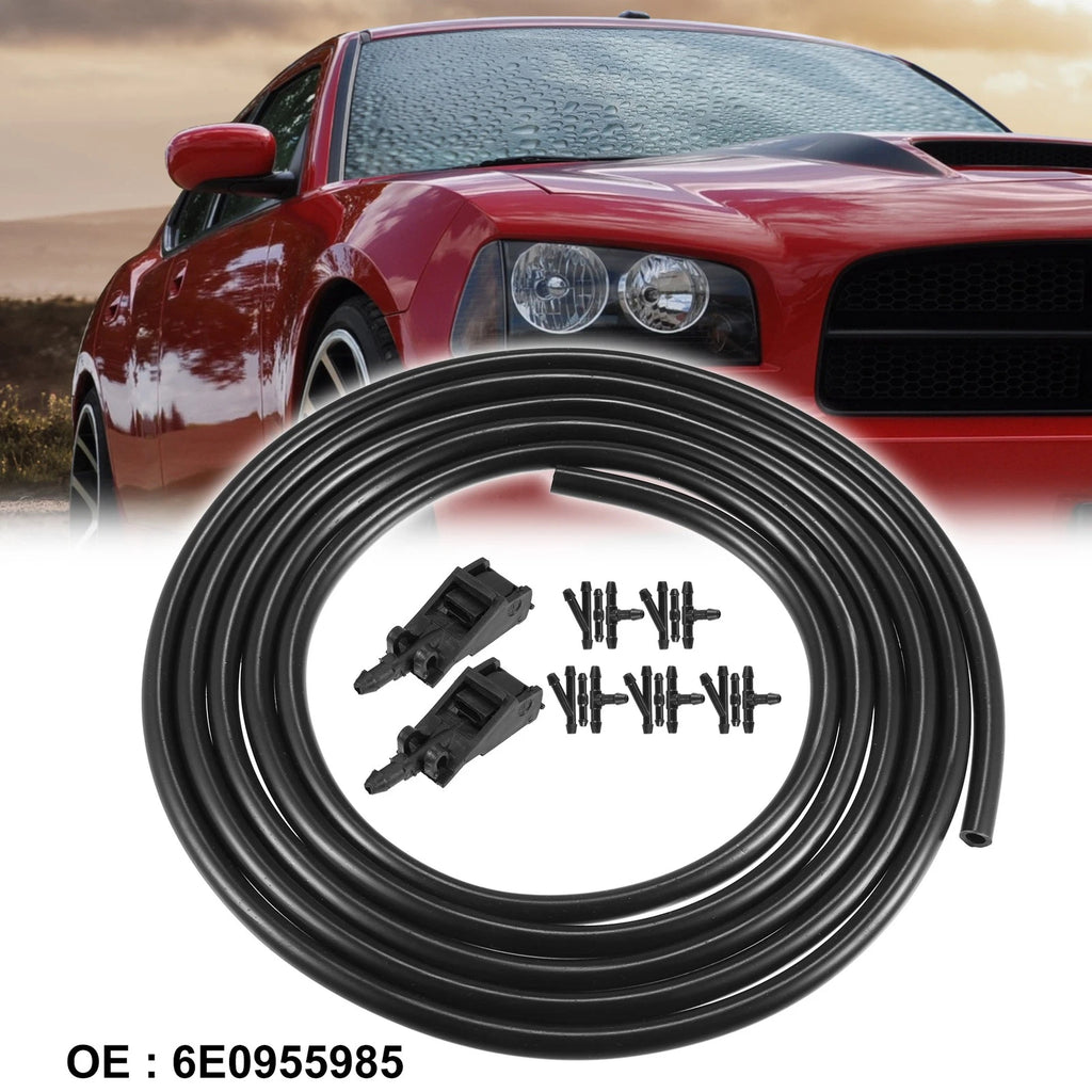 2X Windshield Washer Nozzle & 2.5m Hose Kit for Volkswagen Jetta (2011–2018)