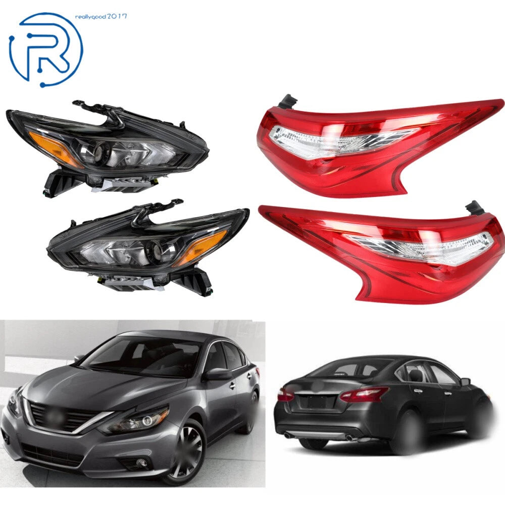 Halogen Headlights & Tail Lights Set for Nissan Altima (2016–2018)