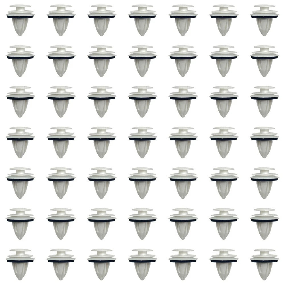 50pcs White Plastic Pillar Trim Clips for Toyota (90467-10161, 94858299)
