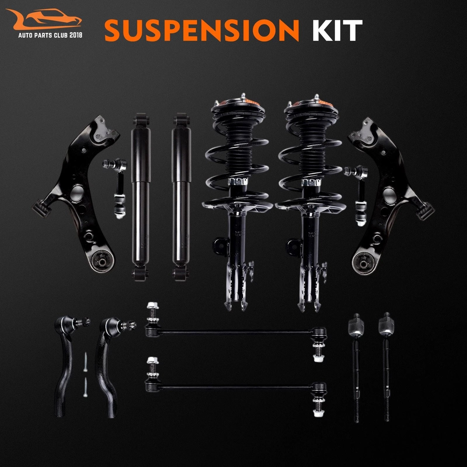 Front Struts + Rear Shocks + Lower Control Arms Kit for Toyota RAV4 (2006–2012)