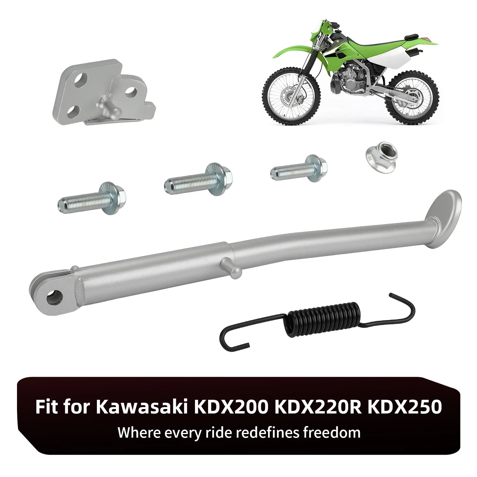 Kickstand Side Stand Bar Kit for Kawasaki KDX200 KDX250 KDX220R (34024-1279)