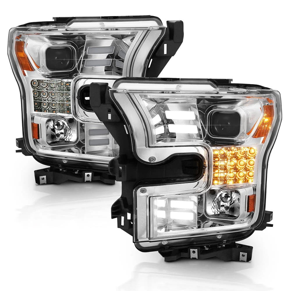 Clear Lens Headlight Assembly for 2015–2017 Ford F-150 Without HID