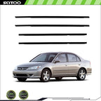 Window Scraper Seal Belt Weatherstrip for Honda Civic 4 Door (2002–2004)