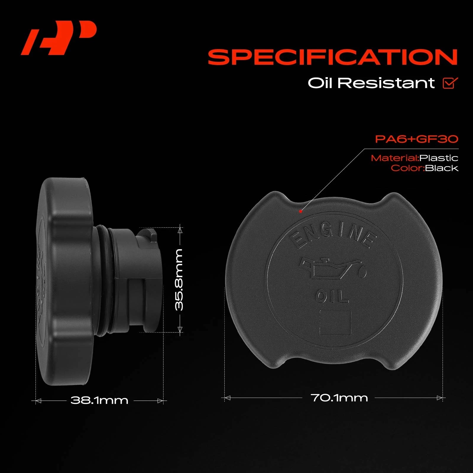 Engine Oil Filler Cap for Ford F-150 F-250 Escape (2004–2017)