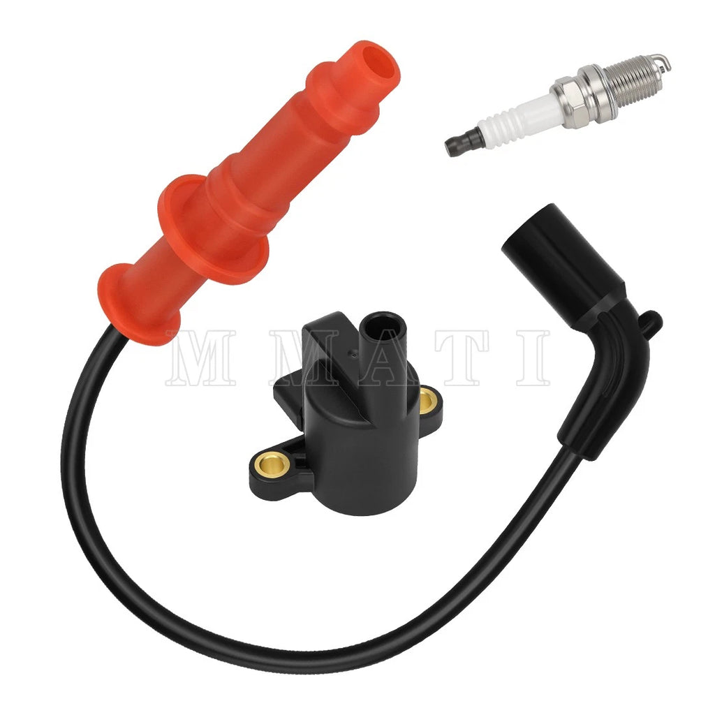 Ignition Coil with Wire Cap & Spark Plug for Polaris Sportsman 550 (2011–2014)